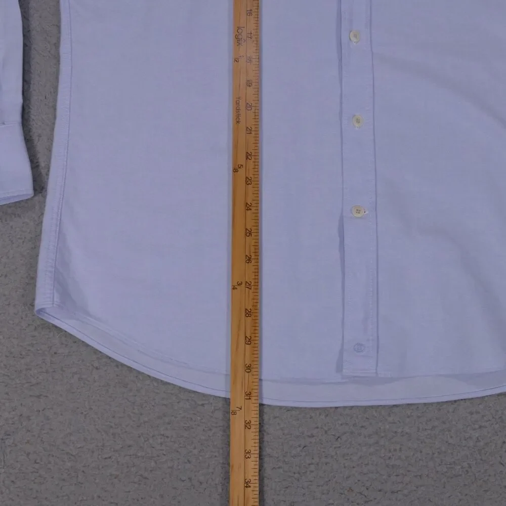 David Donahue Shirt Mens Large Blue Oxford Button Down Long Sleeve